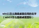 win11怎么隐藏桌面应用的名字（win11怎么隐藏桌面图标）