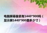 电脑屏幕像素有1440*900吗（显示屏1440*900是多少寸）