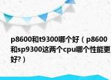 p8600和t9300哪个好（p8600和sp9300这两个cpu哪个性能更好?）