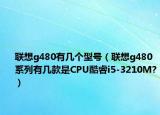 联想g480有几个型号（联想g480系列有几款是CPU酷睿i5-3210M?）