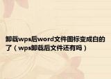 卸载wps后word文件图标变成白的了（wps卸载后文件还有吗）