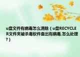 u盘文件有病毒怎么清除（u盘RECYCLER文件夹被杀毒软件查出有病毒,怎么处理?）