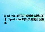 ipad mini2可以升级到什么版本不卡（ipad mini2可以升级到什么版本）
