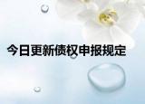 今日更新债权申报规定