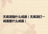无底洞指什么成语（无底洞打一成语是什么成语）