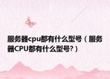 服务器cpu都有什么型号（服务器CPU都有什么型号?）
