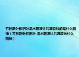 芳林新叶催旧叶流水前波让后波歌颂的是什么精神（芳林新叶催旧叶 流水前波让后波歌颂什么精神）