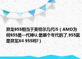 羿龙955相当于英特尔几代i5（AMD为何955是一代神U,是哪个年代的了,955就是羿龙X4 955吗?）