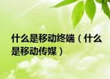 什么是移动终端（什么是移动传媒）