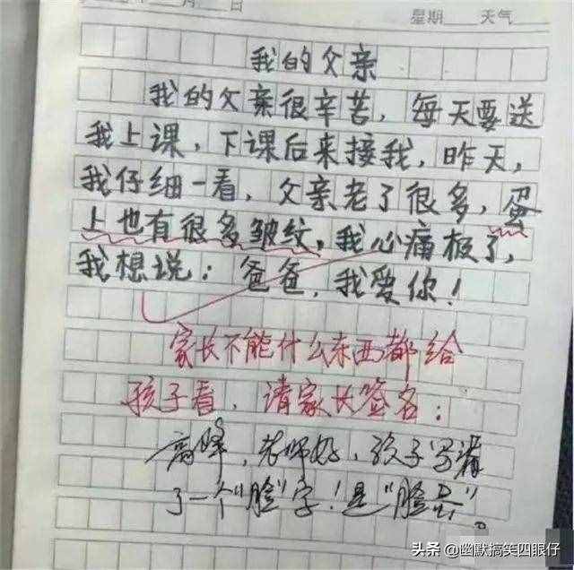 笑晕了！十大爆笑小学生作文~~太有才了