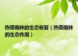 热带雨林的生态恢复（热带雨林的生态作用）