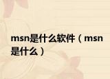 msn是什么软件（msn是什么）