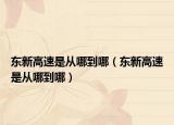 东新高速是从哪到哪（东新高速是从哪到哪）