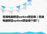 普通电脑键盘option键是哪（普通电脑键盘option键是哪个键?）