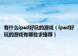 有什么ipad好玩的游戏（ipad好玩的游戏有哪些求推荐）