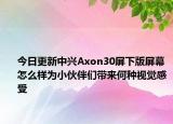 今日更新中兴Axon30屏下版屏幕怎么样为小伙伴们带来何种视觉感受