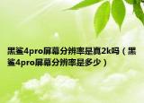黑鲨4pro屏幕分辨率是真2k吗（黑鲨4pro屏幕分辨率是多少）