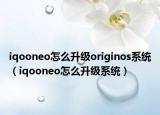 iqooneo怎么升级originos系统（iqooneo怎么升级系统）