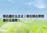 极右是什么主义（极左极右思想是什么意思）