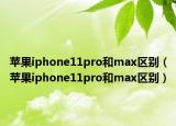 苹果iphone11pro和max区别（苹果iphone11pro和max区别）