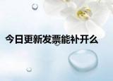今日更新发票能补开么