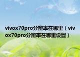 vivox70pro分辨率在哪里（vivox70pro分辨率在哪里设置）