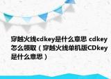 穿越火线cdkey是什么意思 cdkey怎么领取（穿越火线单机版CDkey是什么意思）