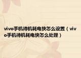 vivo手机待机耗电快怎么设置（vivo手机待机耗电快怎么处理）