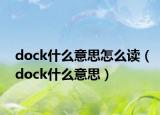 dock什么意思怎么读（dock什么意思）