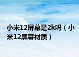 小米12屏幕是2k吗（小米12屏幕材质）