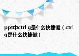 ppt中ctrl g是什么快捷键（ctrl g是什么快捷键）