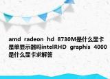 amd  radeon  hd  8730M是什么显卡是单显示器吗intelRHD  graphis  4000是什么显卡求解答