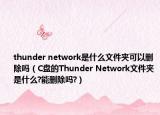 thunder network是什么文件夹可以删除吗（C盘的Thunder Network文件夹是什么?能删除吗?）