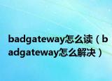 badgateway怎么读（badgateway怎么解决）