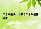 三个牛是读什么字（三个牛是什么字）