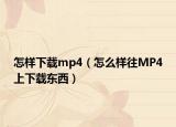 怎样下载mp4（怎么样往MP4上下载东西）