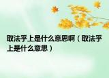 取法乎上是什么意思啊（取法乎上是什么意思）