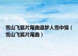 雪山飞狐片尾曲追梦人雪中情（雪山飞狐片尾曲）