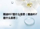 蹦迪857是什么意思（蹦迪857是什么意思）