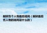 越狱各个人物最后结局（越狱最后各人物的结局是什么的）