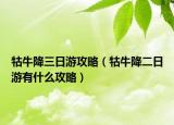 牯牛降三日游攻略（牯牛降二日游有什么攻略）