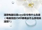 清理电脑垃圾cmd命令有什么危害（电脑里的CMD病毒该怎么样彻底清理?）