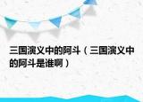 三国演义中的阿斗（三国演义中的阿斗是谁啊）