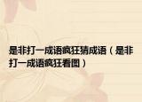 是非打一成语疯狂猜成语（是非打一成语疯狂看图）