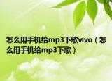 怎么用手机给mp3下歌vivo（怎么用手机给mp3下歌）