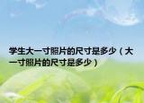 学生大一寸照片的尺寸是多少（大一寸照片的尺寸是多少）