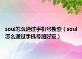 soul怎么通过手机号搜索（soul怎么通过手机号加好友）