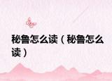 秘鲁怎么读（秘鲁怎么读）