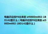 电脑开启按F8出来的 st500Dm002-1BD142是什么（电脑开启按F8出来的 st500Dm002-1BD142是什么）