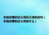 东施效颦的近义词反义词和造句（东施效颦的近义词是什么）